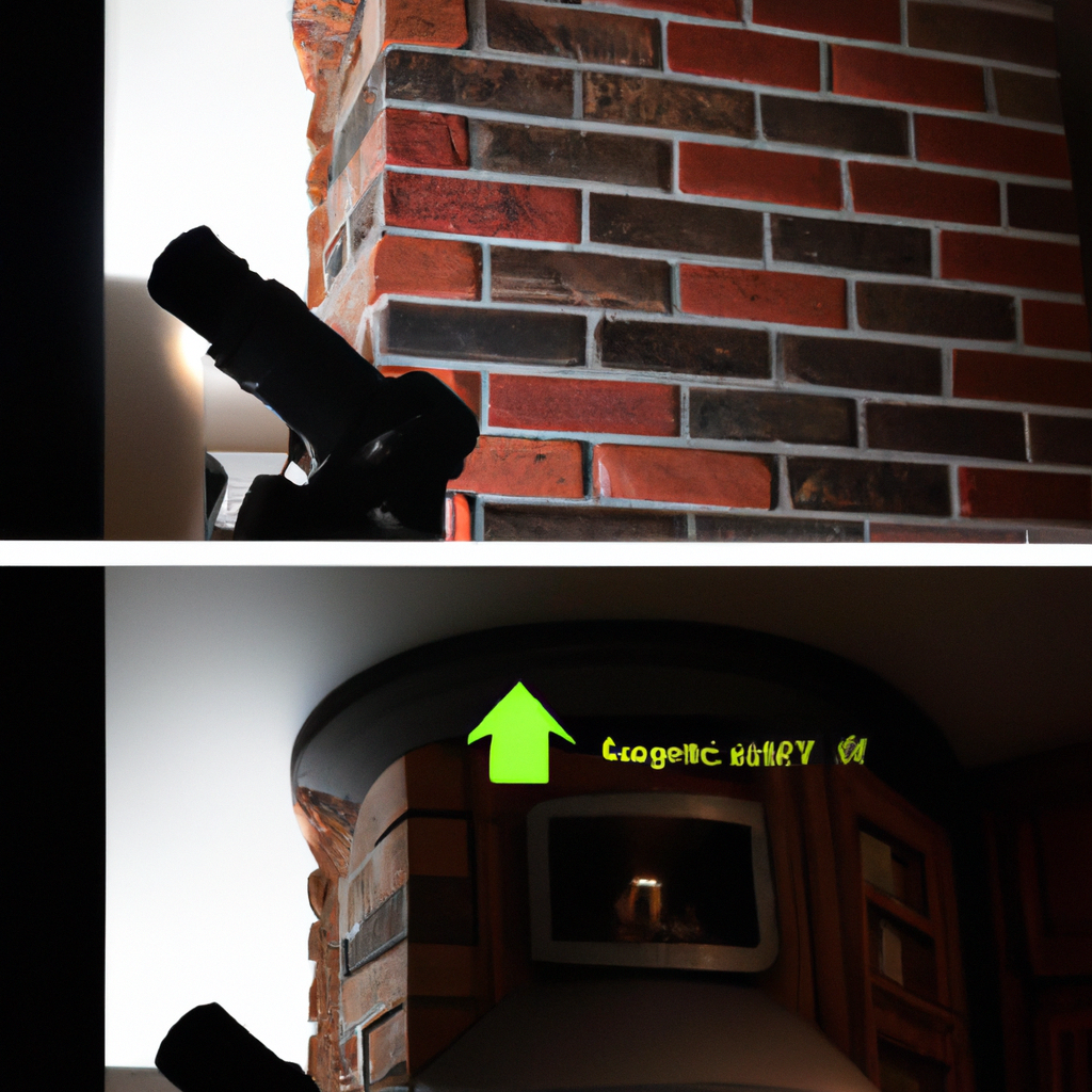 Technician performing a WETT level 2 inspection with a chimney camera in a Canadian home